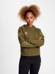 Sweatshirt bluza z kapturem dla kobiet Hummel Travel. Zielone bluzy damskie Hummel, na wiosnę, xl, bez wzorów, z bawełny, z kapturem. Za 186.75 zł.