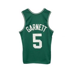 Koszulka Nba Boston Celtics Kevin Garnett. Zielone koszulki sportowe męskie Mitchell & Ness, bez wzorów, bez kołnierzyka, bez ramiączek, na fitness i siłownię. W wyprzedaży za 421.50 zł.