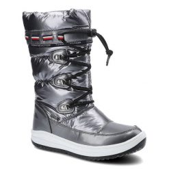Srebrne Śniegowce Tommy Hilfiger Damskie Buty. Szare kozaki damskie Tommy Hilfiger, z futra. Za 349.00 zł.