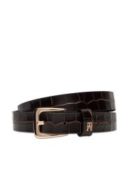 Tommy Hilfiger Pasek Damski Th Libre 2.5 Croc AW0AW17975 Brązowy. Brązowe paski damskie Tommy Hilfiger, bez wzorów, ze skóry. Za 229.99 zł.
