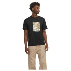 T-shirt Jack&jones Czarny Model 12256717. Czarne t-shirty męskie Jack&Jones, na lato, s, bez wzorów, z materiału, bez kołnierzyka. Za 78.65 zł.