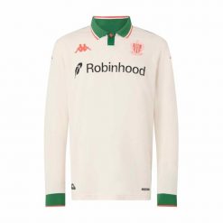 Maillot Zewnętrzny z Długim Rękawem OGC Nice 2025/26. Białe koszulki sportowe męskie Kappa, bez wzorów, bez kołnierzyka, bez ramiączek, do piłki nożnej. Za 486.50 zł.