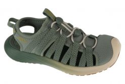 Sandały damskie, Whisper Lite. Zielone sandały damskie Keen, bez wzorów, z materiału, bez obcasa, bez zapięcia. Za 429.99 zł.
