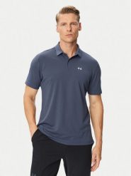Under Armour Polo Pique 6012303 Granatowy Regular Fit. Niebieskie koszulki polo męskie Under Armour, m, bez wzorów, z syntetyku, sportowe, bez ramiączek. Za 199.99 zł.