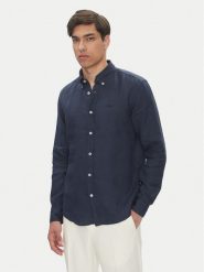 BOSS Koszula H-Roan-Bd-E-C1 50520283 Granatowy Slim Fit. Niebieskie koszule męskie Boss, m, bez wzorów, ze lnu, bez kołnierzyka, bez ramiączek. Za 439.99 zł.