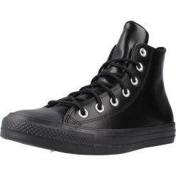 Buty CONVERSE CHUCK TAYLOR ALL STAR LEATHER Czarny. Czarne trampki i tenisówki damskie Converse, bez wzorów, ze skóry, retro, bez zapięcia. Za 276.99 zł.