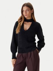 Guess Sweter W5BR92 Z3BJ0 Czarny Relaxed Fit. Czarne swetry damskie Guess, xl, z aplikacjami, z syntetyku, bez kołnierzyka, bez ramiączek, bez kaptura. Za 304.50 zł.