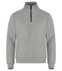 Clique Classic Half Zip bluza pół‑zamek szary melanż. Szare bluzy męskie CLIQUE, l, bez wzorów, z bawełny, bez kaptura. Za 220.51 zł.