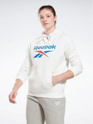 Reebok Bluza Identity Big Logo H54749 Biały Loose Fit. Białe bluzy damskie Reebok, xs, bez wzorów, z bawełny, bez kaptura, na fitness i siłownię. Za 129.99 zł.