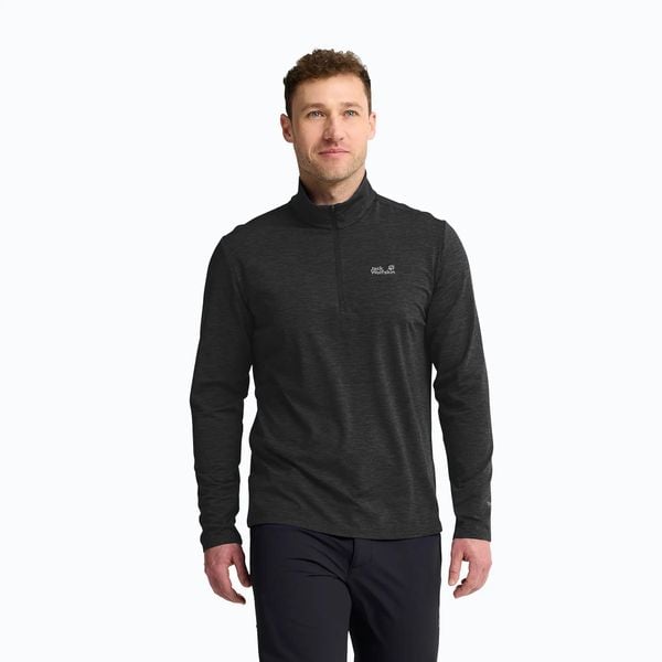 Bluza polarowa męska Jack Wolfskin Trail Half Zip. Czarne bluzy męskie Jack Wolfskin, l, bez wzorów, z materiału, bez kaptura. Za 219.99 zł.