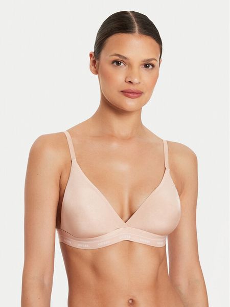 Guess Biustonosz bezfiszbinowy O4YC16 KCF20 Brązowy. Brązowe biustonosze Guess, z aplikacjami, z syntetyku. Za 89.99 zł.