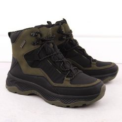 Wodoodporne buty męskie trekkingowe ocieplane khaki Filippo MTR6654. Brązowe trekkingi męskie Filippo. Za 179.99 zł.