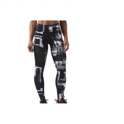 Spodnie do biegania damskie Reebok Lux Tight Geocast. Szare spodnie sportowe damskie Reebok, m, bez wzorów, do biegania. Za 356.00 zł.