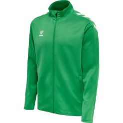Bluza sportowa dla dorosłych Hummel Core XK Poly Zip Sweat. Zielone bluzy sportowe męskie Hummel, xl, bez wzorów, z dresówki, bez kaptura. W wyprzedaży za 197.00 zł.
