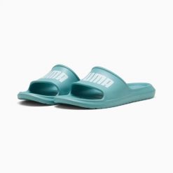 Klapki damskie Puma DIVECAT V2 LITE niebieskie 37482335 r 35.5. Niebieskie klapki damskie Puma, bez wzorów, z materiału, bez obcasa. Za 106.46 zł.