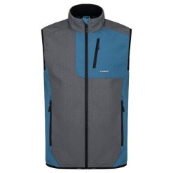 Kamizelka męska LOAP Urkel granatowa, S. Niebieskie kurtki męskie ZONE PERFECT, m, bez wzorów, z softshellu, trekkingowe. Za 235.99 zł.