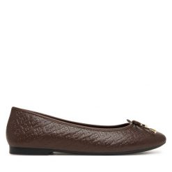 Baleriny Tommy Hilfiger. Brązowe baleriny damskie Tommy Hilfiger, bez wzorów, bez obcasa. Za 449.99 zł.