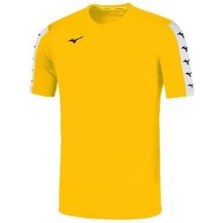Koszulka Mizuno Nara Tee. Żółte buty sportowe męskie Mizuno, bez zapięcia, na fitness i siłownię. Za 139.00 zł.