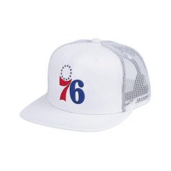 Czapka Trucker Mitchell & Ness Cool Down Philadelphia 76ers. Białe czapki i kapelusze męskie Mitchell & Ness, bez wzorów. Za 198.50 zł.