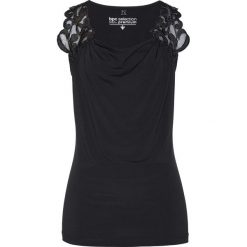 Top z kamieniami Swarovskiego® bonprix czarny. Czarne topy damskie bonprix, z koronki. Za 119.99 zł.