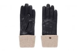 EMU AUSTRALIA W7016 Loch Gloves black/natural, rękawiczki damskie, rozmiar M/L. Czarne rękawiczki damskie Emu Australia, na zimę, bez wzorów, z dzianiny. Za 529.90 zł.