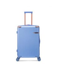 Semi Line Walizka duża T5915-5 Niebieski. Niebieskie walizki męskie Semi-line, bez wzorów, z tworzywa sztucznego, duże. Za 259.99 zł.