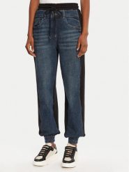 Desigual Joggery Kimy 25WWDD08 Granatowy Loose Fit. Niebieskie spodnie materiałowe damskie Desigual, xl, bez wzorów, z bawełny. Za 329.99 zł.