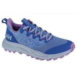 Buty do chodzenia damskie Helly Hansen Featherswift Trail W. Niebieskie obuwie sportowe damskie Helly Hansen, bez wzorów, z materiału, trekkingowe. W wyprzedaży za 391.65 zł.