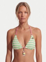 Roxy Góra od bikini Tiki Tri ERJX305732 Zielony. Zielone bikini damskie Roxy, s, bez wzorów. Za 239.99 zł.