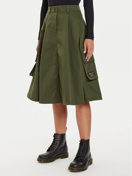 Alpha Industries Spódnica trapezowa 148069 Zielony Regular Fit. Zielone spódnice damskie Alpha Industries, l, bez wzorów, z syntetyku, trapezowe. Za 279.99 zł.