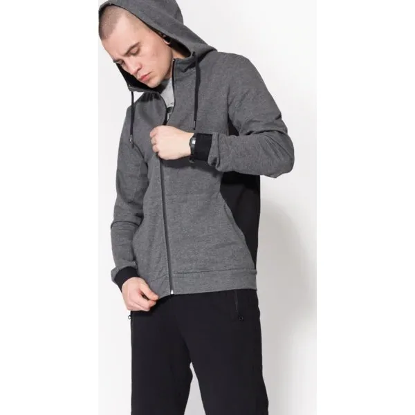 Confront Bluza Huntley , szary, rozmiar L. Szare bluzy męskie Confront, l, bez wzorów, z bawełny, bez kaptura. W wyprzedaży za 69.99 zł.