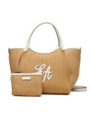 Emporio Armani Torebka EW001009 AF25819 M1335 Brązowy. Brązowe torebki do ręki damskie Emporio Armani, bez wzorów, ze skóry, bez dodatków. Za 1,619.00 zł.