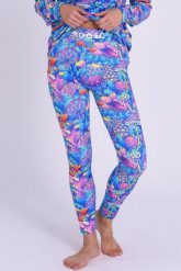 Legginsy termoaktywne – Jak wysokie? Damskie. Niebieskie bielizna termoaktywna damska OOSC, m, bez wzorów, z materiału, długie, na fitness i siłownię. Za 269.99 zł.