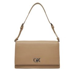 Torebka Calvin Klein. Brązowe torebki do ręki damskie Calvin Klein, bez wzorów, klasyczne, bez dodatków. Za 309.99 zł.