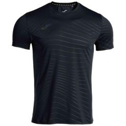 Koszulka do biegania męska Joma R-Night. Czarne koszulki sportowe męskie Joma, l, bez wzorów, bez kołnierzyka, bez ramiączek, do biegania. Za 149.99 zł.