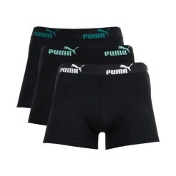 Bokserki męskie Puma 3-pack. Czarne bokserki męskie Puma, z bawełny, bez zapięcia, na fitness i siłownię. Za 109.00 zł.
