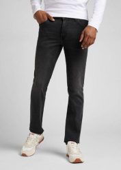 Męskie Spodnie Jeansowe Lee Daren Zip Fly Asphalt Rocker L707ADER 112322224, W33 L32. Czarne spodnie sportowe męskie Lee, l, bez wzorów, z bawełny. Za 249.99 zł.