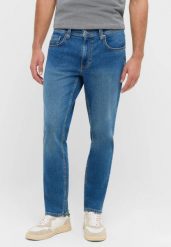 Męskie Spodnie Jeansowe Mustang Style Washington Straight Denim Blue 1016814 5000 582. Niebieskie spodnie materiałowe męskie Mustang, l, bez wzorów, z denimu. Za 219.99 zł.