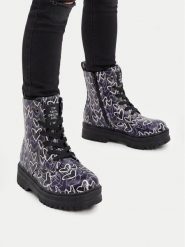 DeeZee Trapery CEO-AVO-2208-021 Czarny. Czarne buty zimowe dziewczęce DeeZee, bez wzorów, ze skóry, bez zapięcia. Za 149.99 zł.