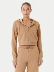 Guess Bluza V5YQ06 KBSL2 Brązowy Regular Fit. Brązowe bluzy damskie Guess, l, z aplikacjami, z syntetyku, bez kaptura. Za 299.99 zł.