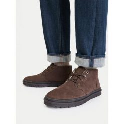 Trzewiki Lasocki. Brązowe botki męskie Lasocki, bez wzorów, bez zapięcia. Za 229.99 zł.