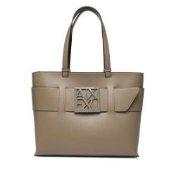 Torebka Armani Exchange. Brązowe torebki do ręki damskie Armani Exchange, bez wzorów, klasyczne, bez dodatków. Za 629.99 zł.