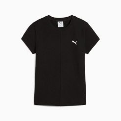 Koszulka damska Puma WARDROBE ESS RIBBED SLIM czarna 62976601 r S. Czarne koszulki sportowe damskie Puma, l, bez wzorów, bez kołnierzyka, bez ramiączek. Za 102.90 zł.