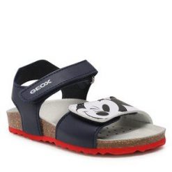 Sandały Geox. Niebieskie sandały chłopięce Geox, bez zapięcia. Za 139.99 zł.