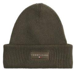Czapka Tommy Jeans. Zielone czapki i kapelusze męskie Tommy Jeans, na zimę, bez wzorów, z jeansu. Za 119.99 zł.