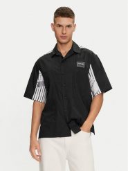 Versace Jeans Couture Koszula 76GAL202 Czarny Relaxed Fit. Czarne koszule męskie Versace Jeans Couture, m, bez wzorów, z bawełny, bez kołnierzyka, bez ramiączek. Za 1,199.00 zł.
