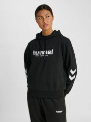 Bluza damska z kapturem Hummel Legacy 2.0. Czarne bluzy damskie Hummel, s, bez wzorów, z bawełny, z kapturem. Za 244.05 zł.