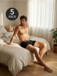 Bawełniane bokserki Long 5 pack - czarny. Czarne bokserki męskie Sinsay, l, bez wzorów, z bawełny. Za 55.99 zł.