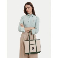 Torebka Polo Ralph Lauren. Brązowe torebki do ręki damskie Polo Ralph Lauren, bez wzorów, klasyczne, bez dodatków. Za 1,199.00 zł.