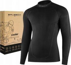 Brubeck LS1654M Bluza męska COOLER czarny M. Czarne bluzy męskie Brubeck, m, bez wzorów, bez kaptura. Za 252.86 zł.